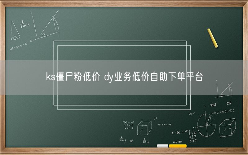ks僵尸粉低价 dy业务低价自助下单平台