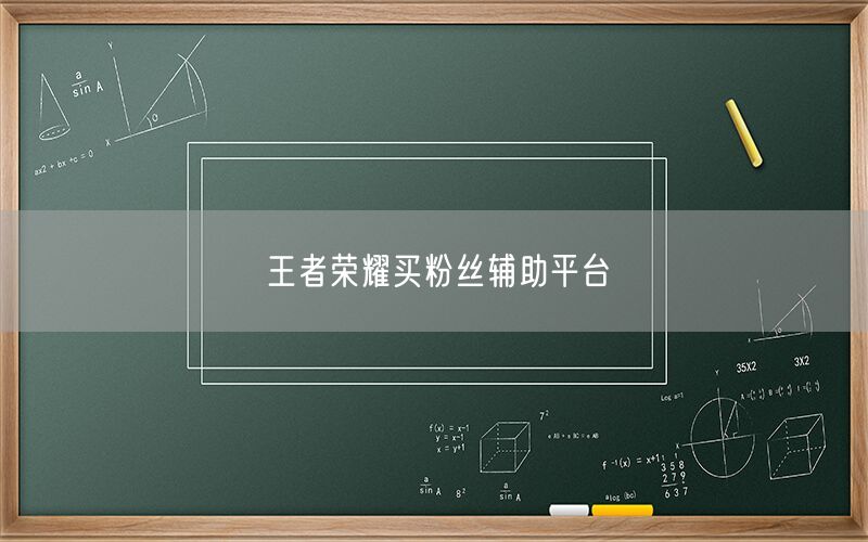王者荣耀买粉丝辅助平台