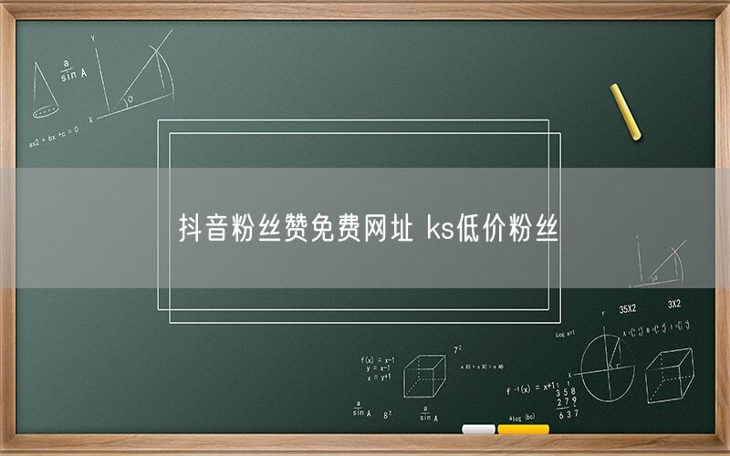 抖音粉丝赞免费网址 ks低价粉丝